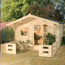 Pine log cabins